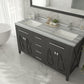 Laviva 313YG319-60E-WS Laviva Wimbledon 60" Espresso Double Sink Bathroom Vanity with White Stripes Marble Countertop 313YG319-60E-WS