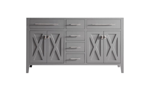 Laviva 313YG319-60G Laviva Wimbledon 60" Gray Double Sink Bathroom Vanity Cabinet 313YG319-60G