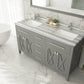 Laviva 313YG319-60G-WS Laviva Wimbledon 60" Gray Double Sink Bathroom Vanity with White Stripes Marble Countertop 313YG319-60G-WS