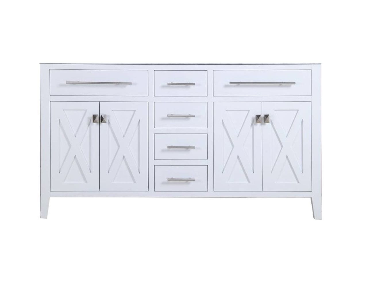 Laviva 313YG319-60W Laviva Wimbledon 60" White Double Sink Bathroom Vanity Cabinet 313YG319-60W