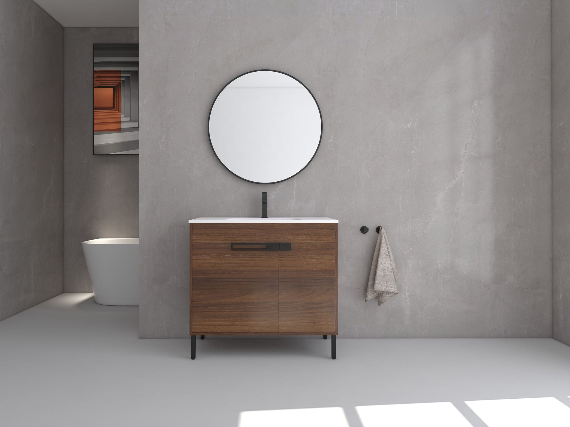 Legion Furniture WC2303-36-KD Legion Furniture WC2303-36-KD 36" Sink Vanity with KD Package, Plywood, SMC Top, No Faucet