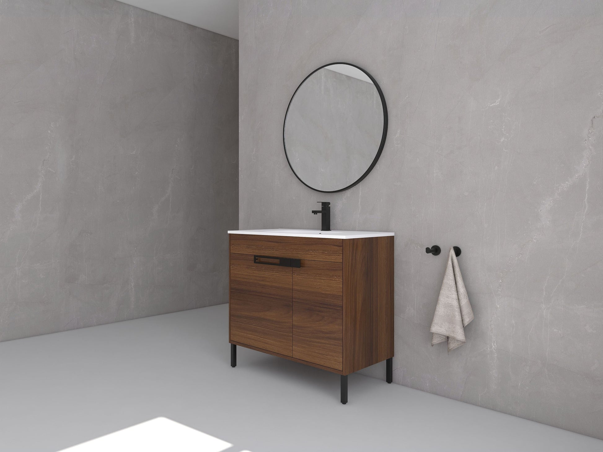 Legion Furniture WC2303-36-KD Legion Furniture WC2303-36-KD 36" Sink Vanity with KD Package, Plywood, SMC Top, No Faucet