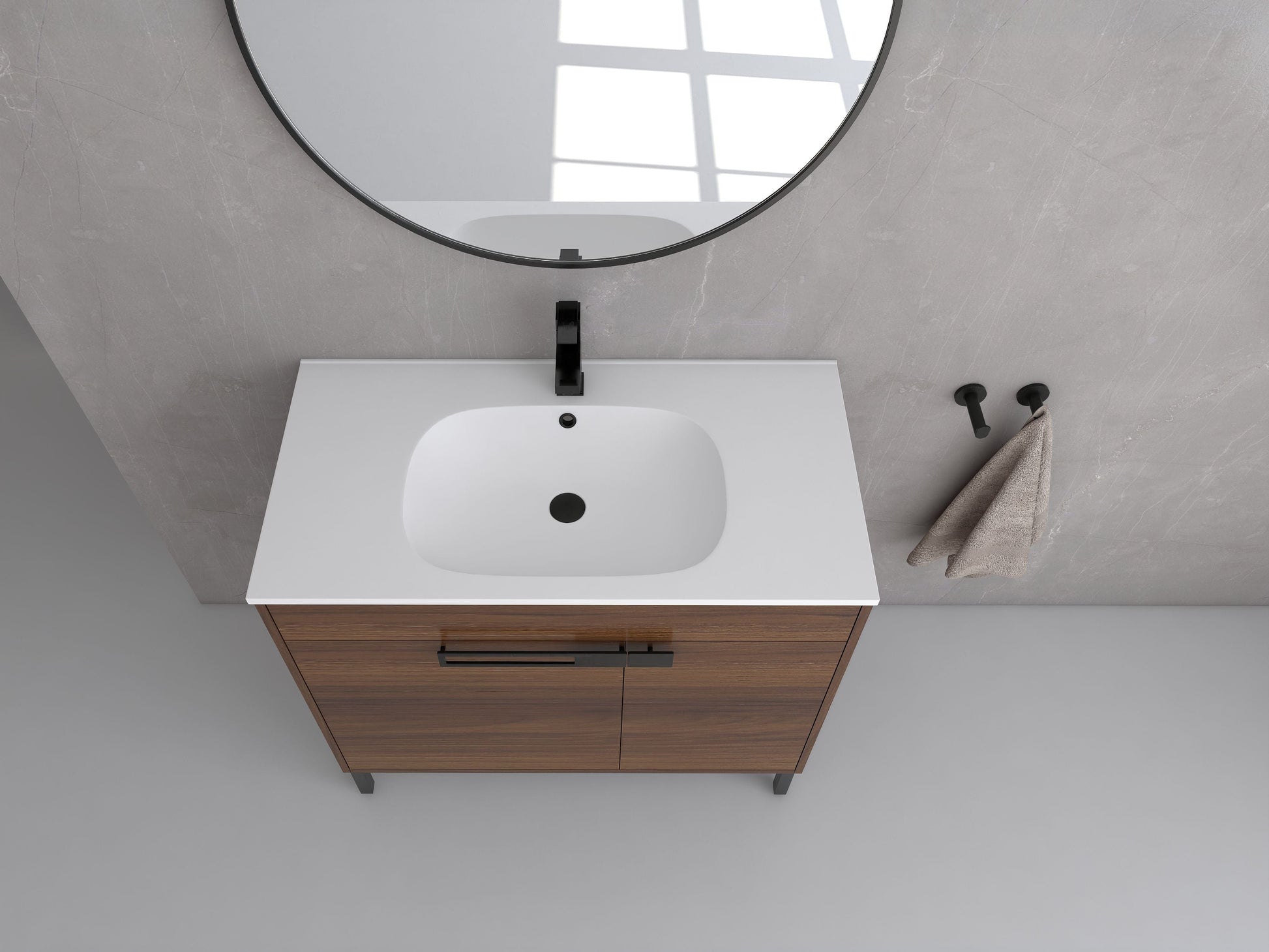 Legion Furniture WC2303-36-KD Legion Furniture WC2303-36-KD 36" Sink Vanity with KD Package, Plywood, SMC Top, No Faucet
