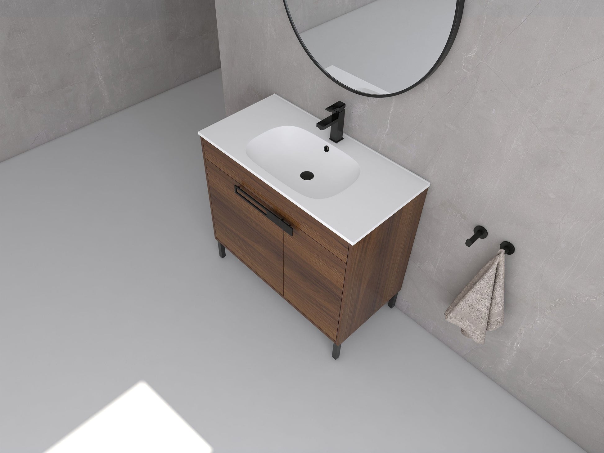 Legion Furniture WC2303-36-KD Legion Furniture WC2303-36-KD 36" Sink Vanity with KD Package, Plywood, SMC Top, No Faucet