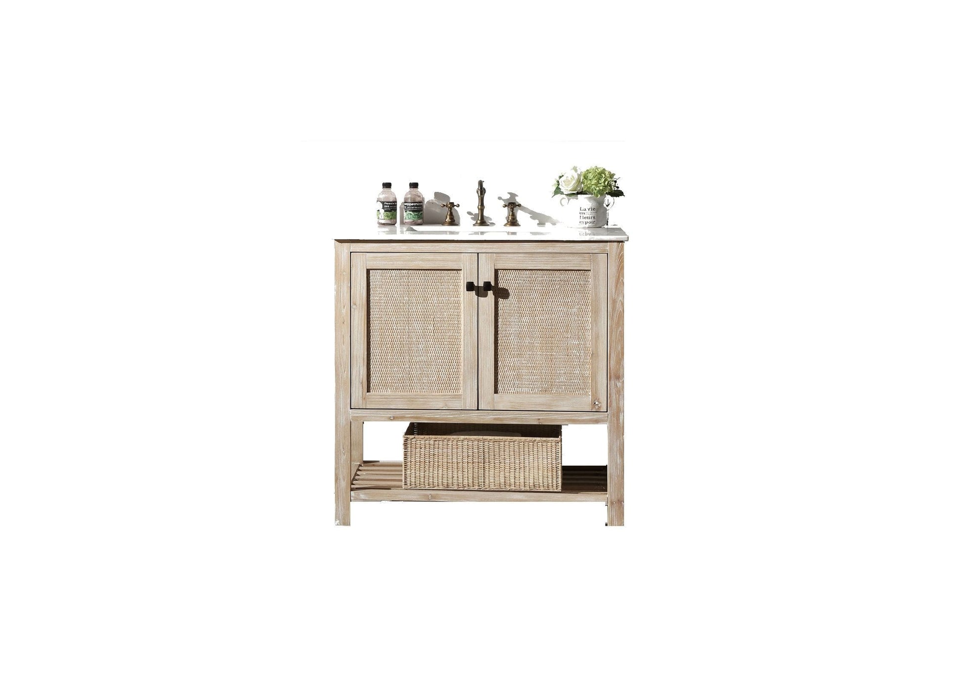 Legion Furniture WH5136 Legion Furniture WH5136 36" Solid Wood Sink Vanity with Marble Top - No Faucet