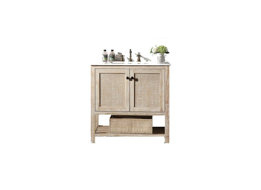 Legion Furniture WH5136 Legion Furniture WH5136 36" Solid Wood Sink Vanity with Marble Top - No Faucet