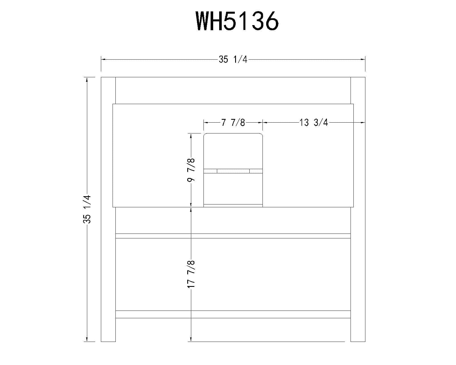 Legion Furniture WH5136 Legion Furniture WH5136 36" Solid Wood Sink Vanity with Marble Top - No Faucet