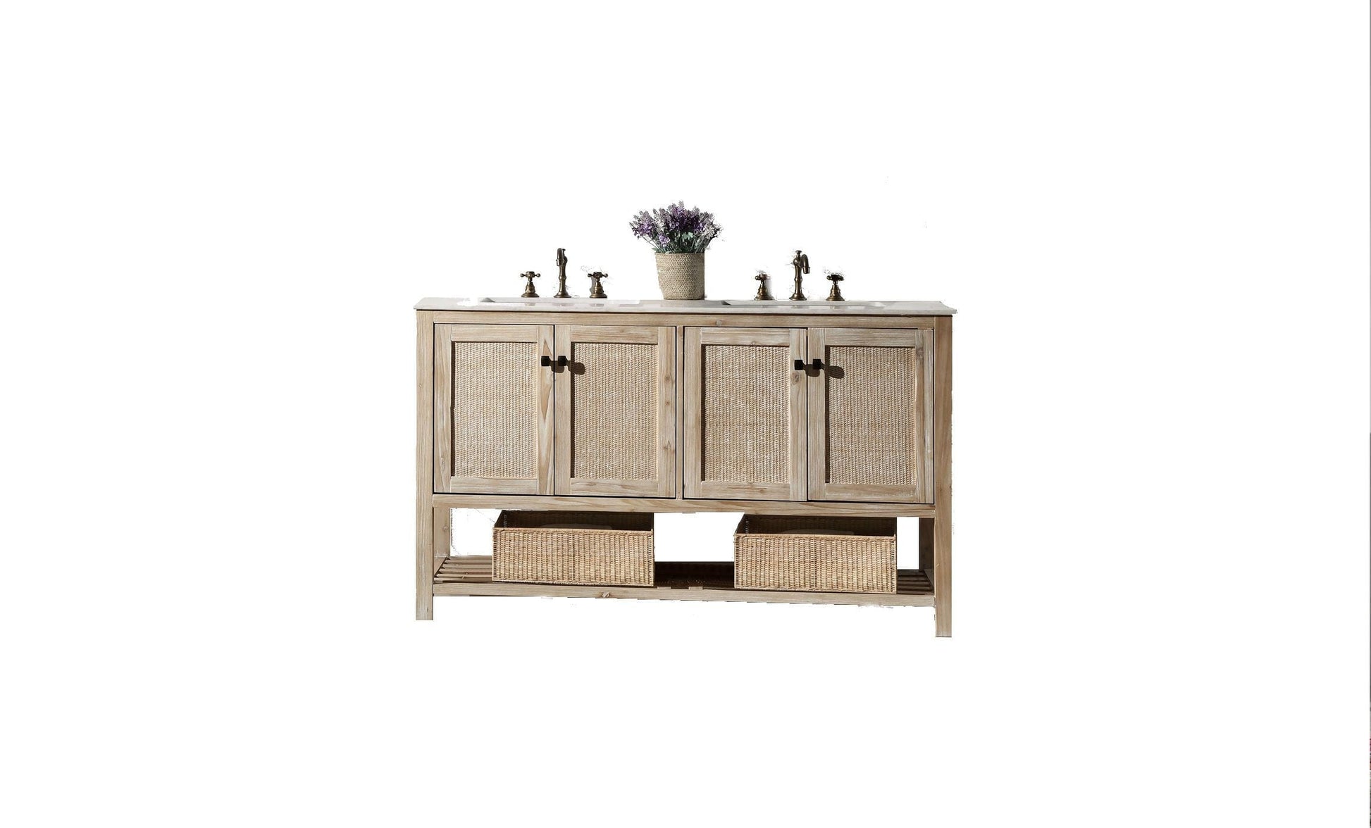 Legion Furniture WH5160 Legion Furniture WH5160 60" Solid Wood Sink Vanity with Marble Top - No Faucet