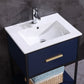 Legion Furniture WH7024-BL-PVC Legion Furniture WH7024-BL-PVC 24" Blue Finish Sink Vanity with Black Metal Frame - PVC