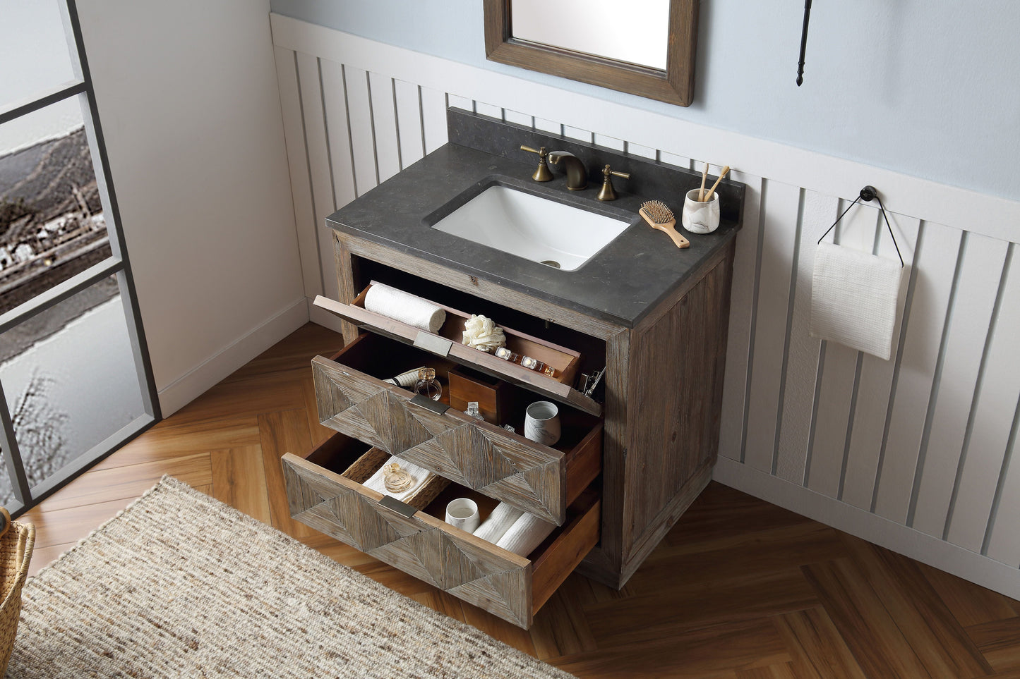 Legion Furniture WH8736 Legion Furniture WH8736 36" Wood Sink Vanity Match with Marble WH 5136" Top - No Faucet