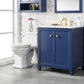 Legion Furniture WLF2130-B Legion Furniture WLF2130-B 30" Blue Finish Sink Vanity Cabinet with Carrara White Top