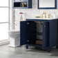 Legion Furniture WLF2130-B Legion Furniture WLF2130-B 30" Blue Finish Sink Vanity Cabinet with Carrara White Top