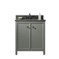 Legion Furniture WLF2130-PG Legion Furniture WLF2130-PG 30" Pewter Green Finish Sink Vanity Cabinet with Blue Limestone Top