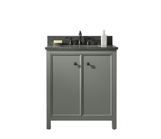 Legion Furniture WLF2130-PG Legion Furniture WLF2130-PG 30" Pewter Green Finish Sink Vanity Cabinet with Blue Limestone Top