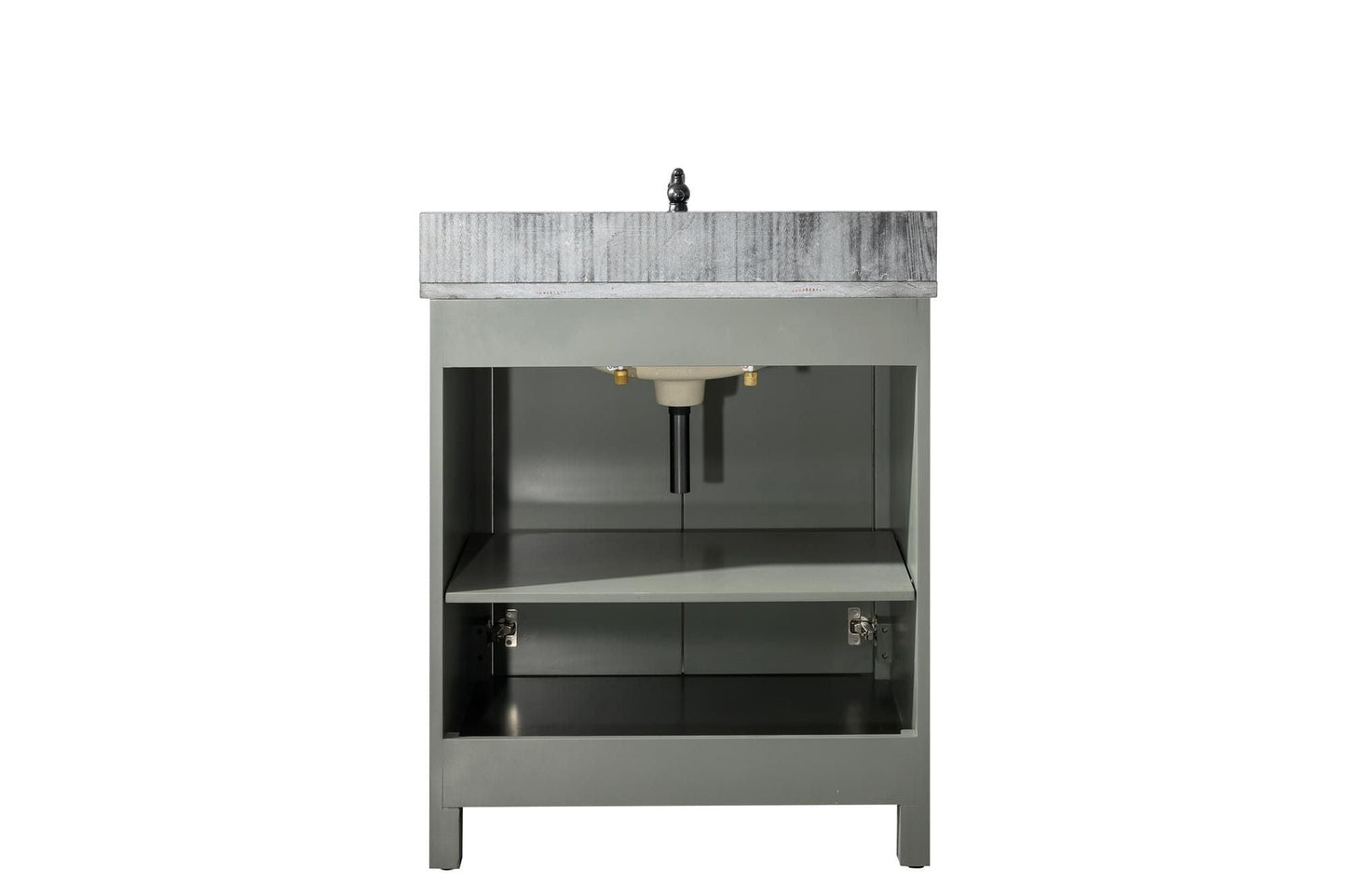 Legion Furniture WLF2130-PG Legion Furniture WLF2130-PG 30" Pewter Green Finish Sink Vanity Cabinet with Blue Limestone Top