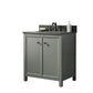 Legion Furniture WLF2130-PG Legion Furniture WLF2130-PG 30" Pewter Green Finish Sink Vanity Cabinet with Blue Limestone Top