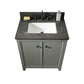 Legion Furniture WLF2130-PG Legion Furniture WLF2130-PG 30" Pewter Green Finish Sink Vanity Cabinet with Blue Limestone Top