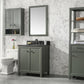 Legion Furniture WLF2130-PG Legion Furniture WLF2130-PG 30" Pewter Green Finish Sink Vanity Cabinet with Blue Limestone Top