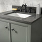 Legion Furniture WLF2130-PG Legion Furniture WLF2130-PG 30" Pewter Green Finish Sink Vanity Cabinet with Blue Limestone Top