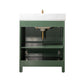 Legion Furniture WLF2130-VG Legion Furniture WLF2130-VG 30" Vogue Green Finish Sink Vanity Cabinet with Carrara White Top