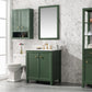 Legion Furniture WLF2130-VG Legion Furniture WLF2130-VG 30" Vogue Green Finish Sink Vanity Cabinet with Carrara White Top