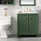 Legion Furniture WLF2130-VG Legion Furniture WLF2130-VG 30" Vogue Green Finish Sink Vanity Cabinet with Carrara White Top