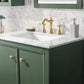 Legion Furniture WLF2130-VG Legion Furniture WLF2130-VG 30" Vogue Green Finish Sink Vanity Cabinet with Carrara White Top