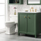 Legion Furniture WLF2130-VG Legion Furniture WLF2130-VG 30" Vogue Green Finish Sink Vanity Cabinet with Carrara White Top