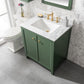 Legion Furniture WLF2130-VG Legion Furniture WLF2130-VG 30" Vogue Green Finish Sink Vanity Cabinet with Carrara White Top