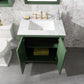 Legion Furniture WLF2130-VG Legion Furniture WLF2130-VG 30" Vogue Green Finish Sink Vanity Cabinet with Carrara White Top