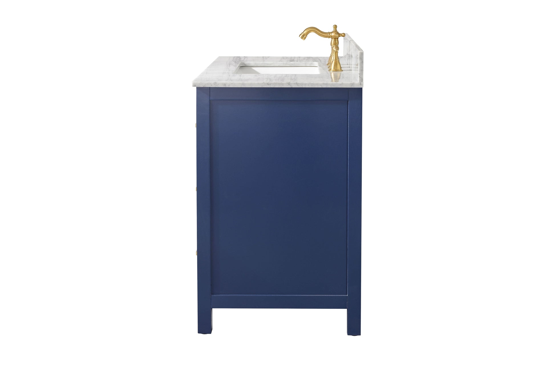 Legion Furniture WLF2136-B Legion Furniture WLF2136-B 36" Blue Finish Sink Vanity Cabinet with Carrara White Top