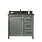 Legion Furniture WLF2136-PG Legion Furniture WLF2136-PG 36" Pewter Green Finish Sink Vanity Cabinet with Blue Limestone Top