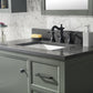 Legion Furniture WLF2136-PG Legion Furniture WLF2136-PG 36" Pewter Green Finish Sink Vanity Cabinet with Blue Limestone Top