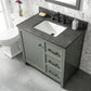 Legion Furniture WLF2136-PG Legion Furniture WLF2136-PG 36" Pewter Green Finish Sink Vanity Cabinet with Blue Limestone Top