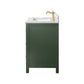 Legion Furniture WLF2136-VG Legion Furniture WLF2136-VG 36" Vogue Green Finish Sink Vanity Cabinet with Carrara White Top