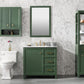 Legion Furniture WLF2136-VG Legion Furniture WLF2136-VG 36" Vogue Green Finish Sink Vanity Cabinet with Carrara White Top