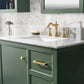 Legion Furniture WLF2136-VG Legion Furniture WLF2136-VG 36" Vogue Green Finish Sink Vanity Cabinet with Carrara White Top