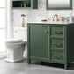 Legion Furniture WLF2136-VG Legion Furniture WLF2136-VG 36" Vogue Green Finish Sink Vanity Cabinet with Carrara White Top