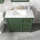 Legion Furniture WLF2136-VG Legion Furniture WLF2136-VG 36" Vogue Green Finish Sink Vanity Cabinet with Carrara White Top