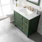 Legion Furniture WLF2136-VG Legion Furniture WLF2136-VG 36" Vogue Green Finish Sink Vanity Cabinet with Carrara White Top