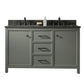 Legion Furniture WLF2154-PG Legion Furniture WLF2154-PG 54" Pewter Green Finish Double-Sink Vanity Cabinet with Blue Limestone Top