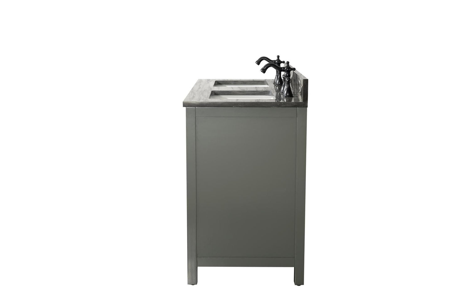 Legion Furniture WLF2154-PG Legion Furniture WLF2154-PG 54" Pewter Green Finish Double-Sink Vanity Cabinet with Blue Limestone Top