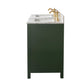 Legion Furniture WLF2154-VG Legion Furniture WLF2154-VG 54" Vogue Green Finish Double-Sink Vanity Cabinet with Carrara White Top