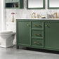 Legion Furniture WLF2154-VG Legion Furniture WLF2154-VG 54" Vogue Green Finish Double-Sink Vanity Cabinet with Carrara White Top