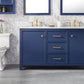 Legion Furniture WLF2160D-B Legion Furniture WLF2160D-B 60" Blue Finish Double-Sink Vanity Cabinet with Carrara White Top