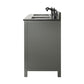 Legion Furniture WLF2160D-PG Legion Furniture WLF2160D-PG 60" Pewter Green Finish Double-Sink Vanity Cabinet with Blue Limestone Top