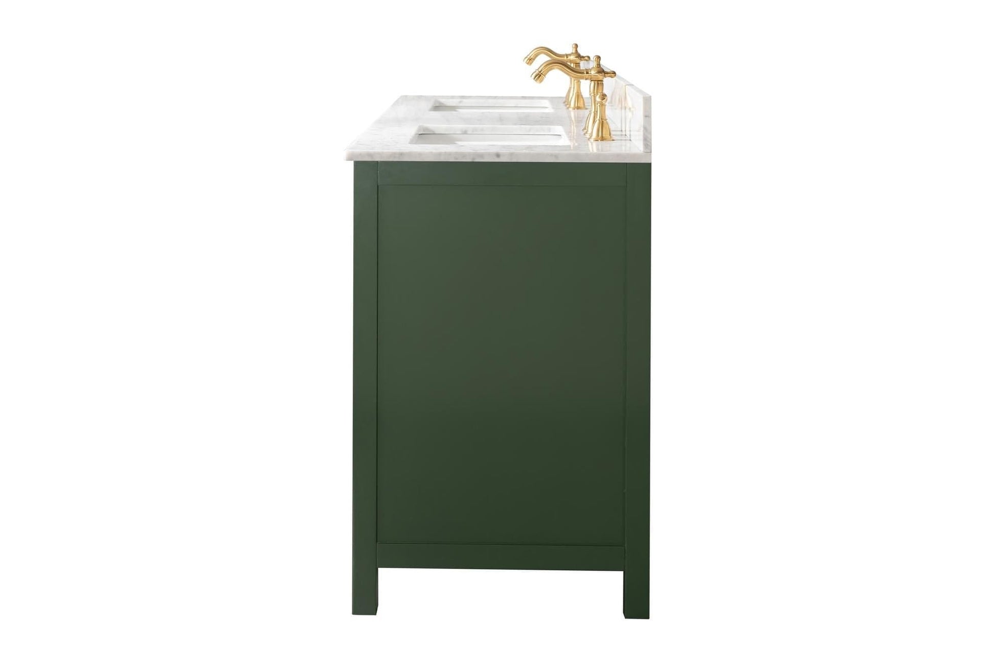 Legion Furniture WLF2160D-VG Legion Furniture WLF2160D-VG 60" Vogue Green Finish Double-Sink Vanity Cabinet with Carrara White Top