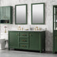 Legion Furniture WLF2160D-VG Legion Furniture WLF2160D-VG 60" Vogue Green Finish Double-Sink Vanity Cabinet with Carrara White Top