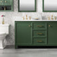 Legion Furniture WLF2160D-VG Legion Furniture WLF2160D-VG 60" Vogue Green Finish Double-Sink Vanity Cabinet with Carrara White Top