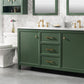 Legion Furniture WLF2160D-VG Legion Furniture WLF2160D-VG 60" Vogue Green Finish Double-Sink Vanity Cabinet with Carrara White Top